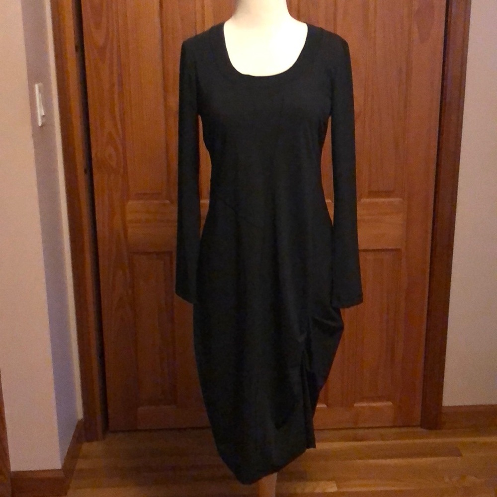 PORTO SF long sleeve black dress xs